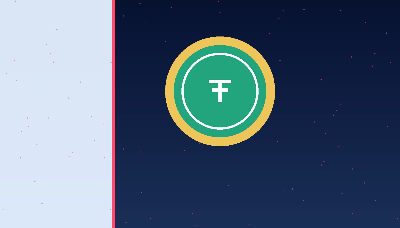 Stacks of coins, pay with USDT
